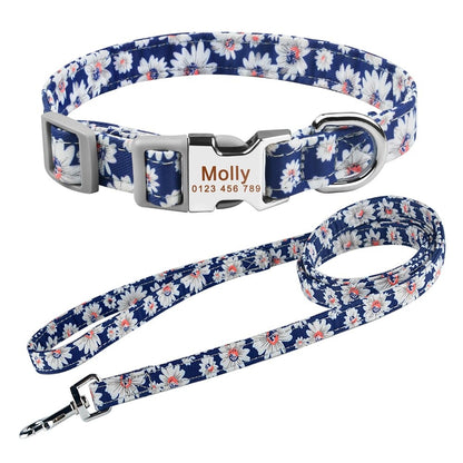 Dog Leash or Collars or a Set Leash and Collar Customised Dog Tag