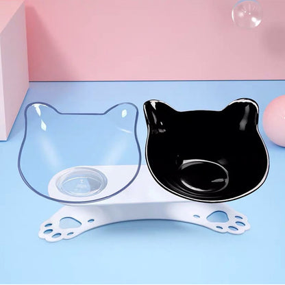 Non-Slip Double Cat Bowl Dog Bowl With Stand Pet Feeding