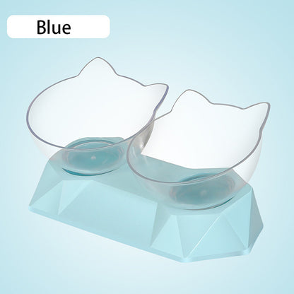 Non-Slip Double Cat Bowl Dog Bowl With Stand Pet Feeding