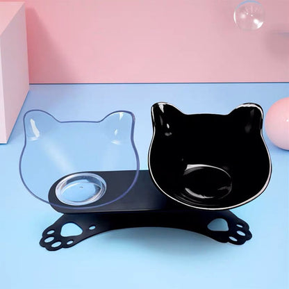Non-Slip Double Cat Bowl Dog Bowl With Stand Pet Feeding