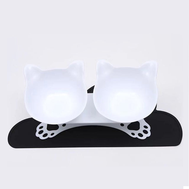 Non-Slip Double Cat Bowl Dog Bowl With Stand Pet Feeding