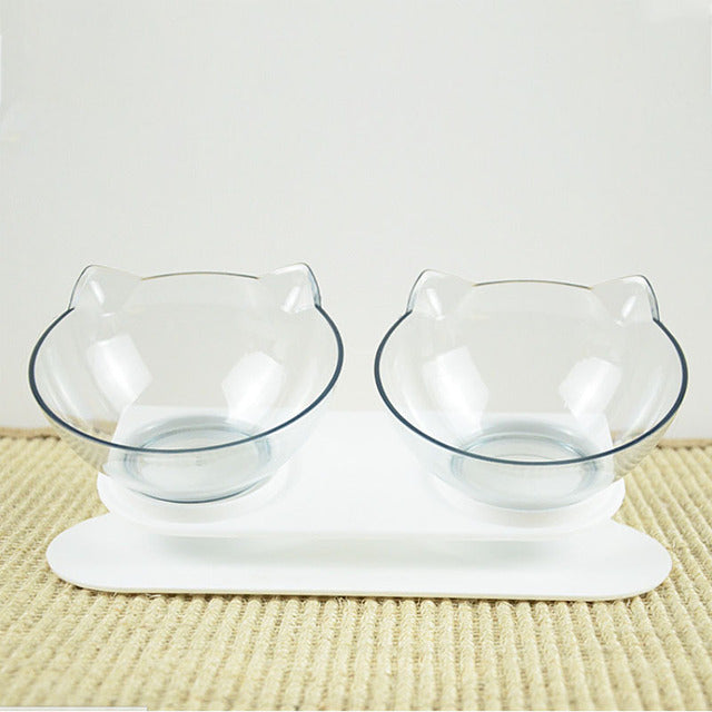 Non-Slip Double Cat Bowl Dog Bowl With Stand Pet Feeding