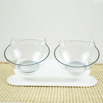Non-Slip Double Cat Bowl Dog Bowl With Stand Pet Feeding