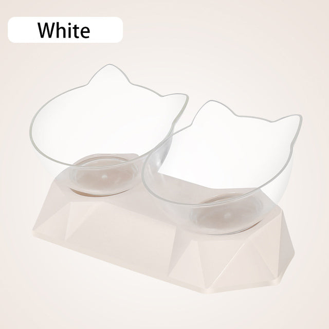 Non-Slip Double Cat Bowl Dog Bowl With Stand Pet Feeding