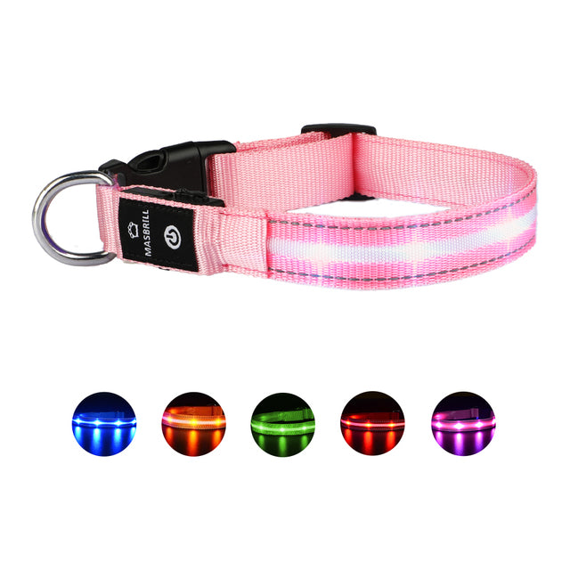 LED Dog Collar Luminous Safety Glow Necklace