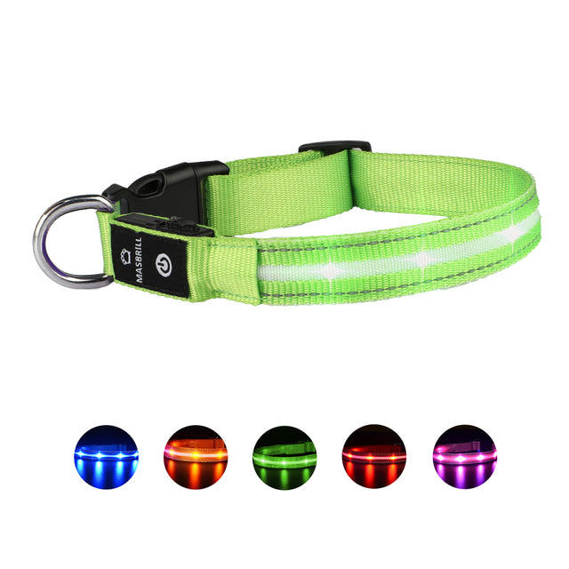 LED Dog Collar Luminous Safety Glow Necklace