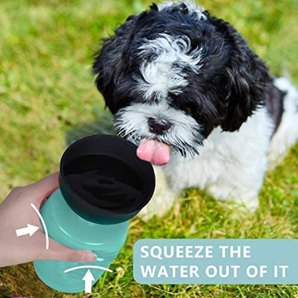 Best Foldable 2 in 1 Design Dog Water Bottle for Outdoor Travel Drinking