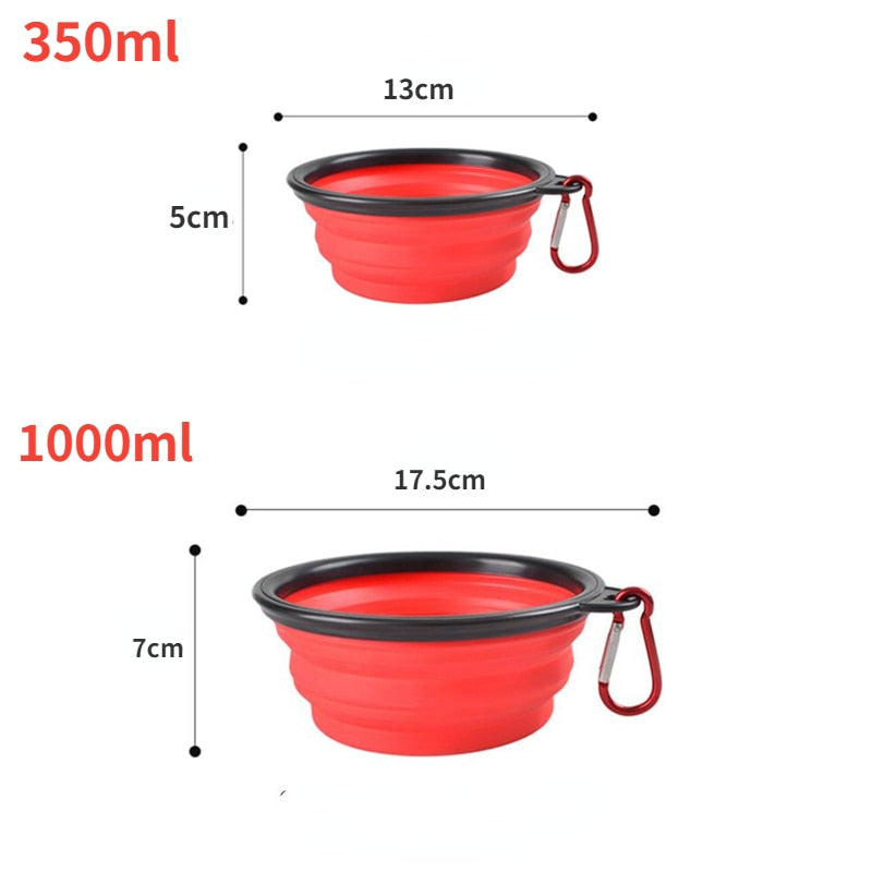 Foldable Silicone Pet Bowl Portable Food Container