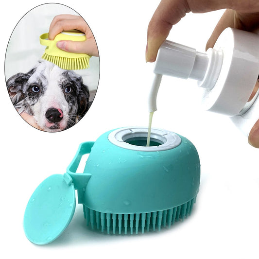 Best Dog Cat Bath Massage Brush Soft Safety Silicone Pet Accessories Pet Grooming
