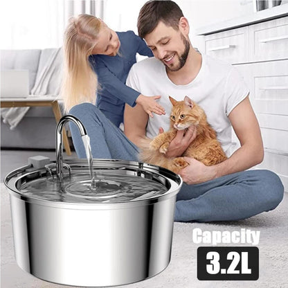 Best Stainless Steel Pet Drinking Fountain Automatic Circulating Water Dispenser
