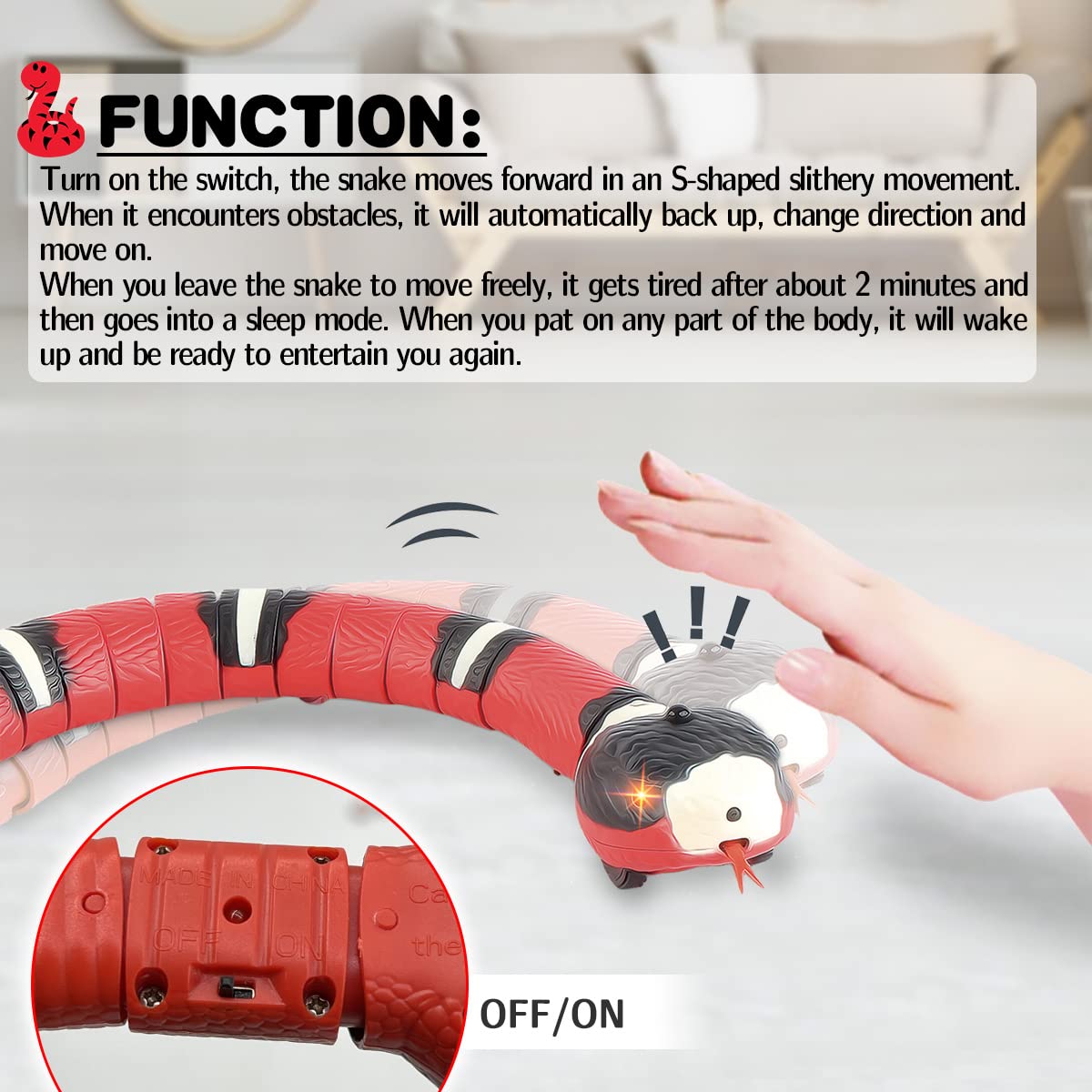 Smart Sensing Interactive Cat Toys USB Rechargeable