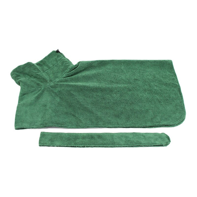 Best Super Absorbent Pet Bathrobe Bath Towel Microfiber Pet Gown Shower
