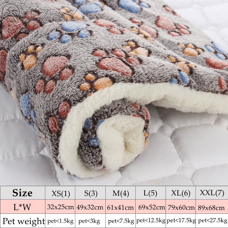 Best Dog Cat Soft Fleece Blanket Comfiest Bed Thickened Pad Mat Blanket