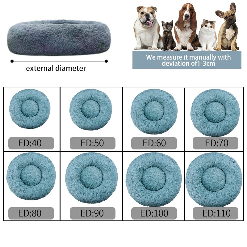 Best Comfy Calming Pet Bed Kennel Ultra Soft Luxurious Faux Cushion