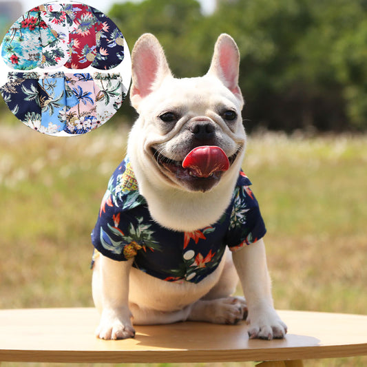 Summer Dog Clothes Color Printed