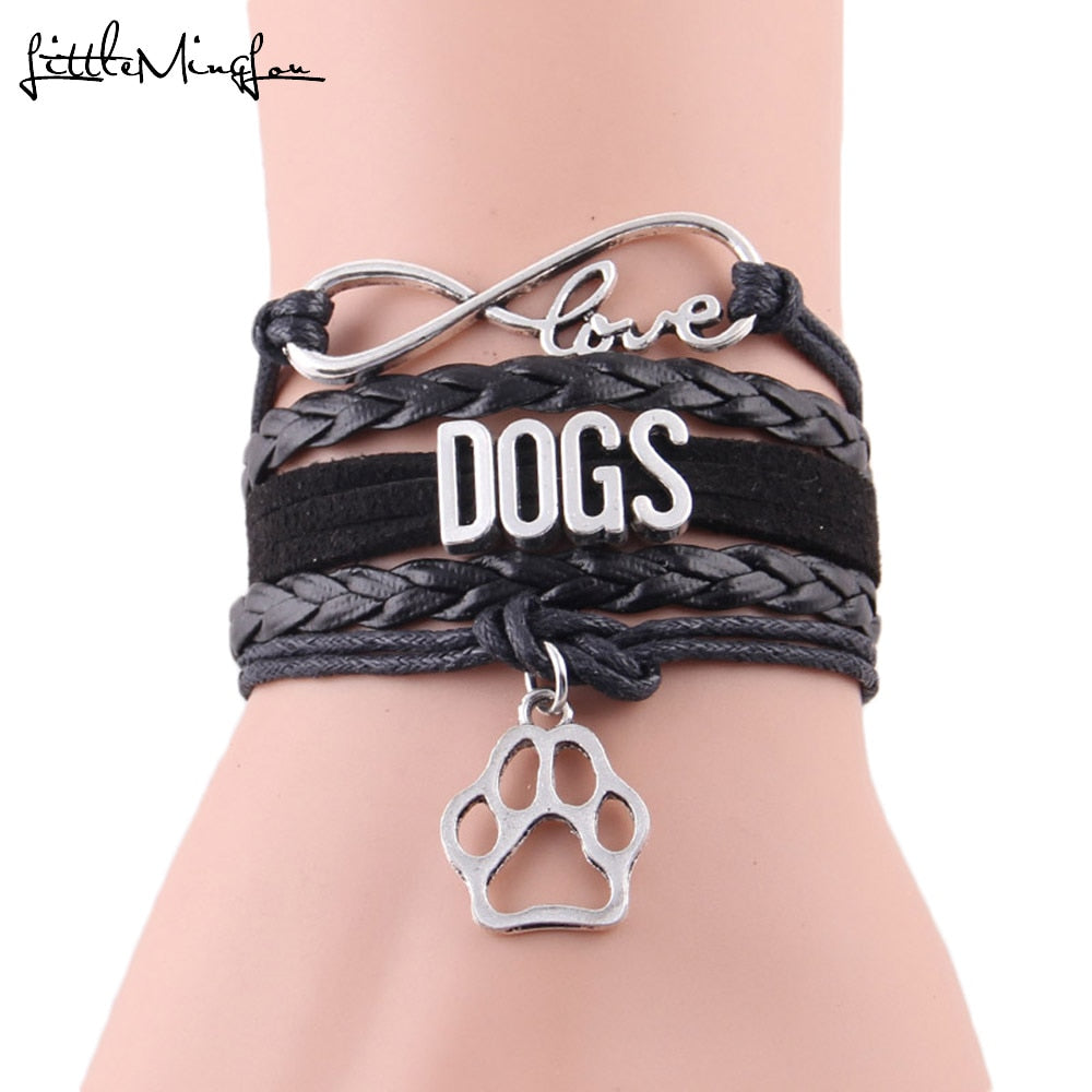 Infinity love DOGS bracelet stacks letters