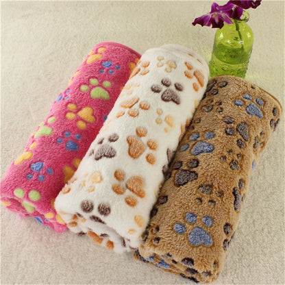 Dog Bed Mats Coral Fleece Paw Foot Print