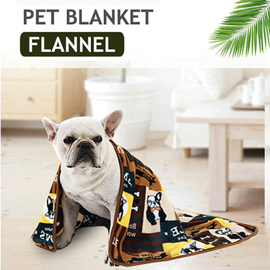 Thickening Flannel Pet Blanket Multicolor