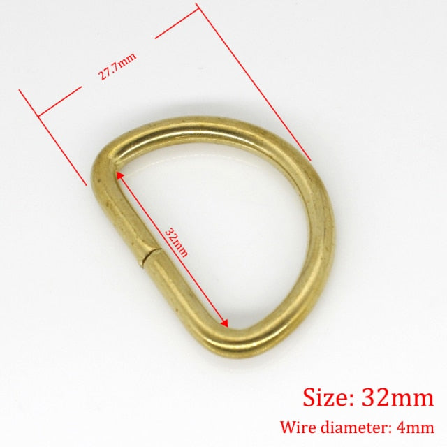 Solid Brass D Rings Buckles for Strap