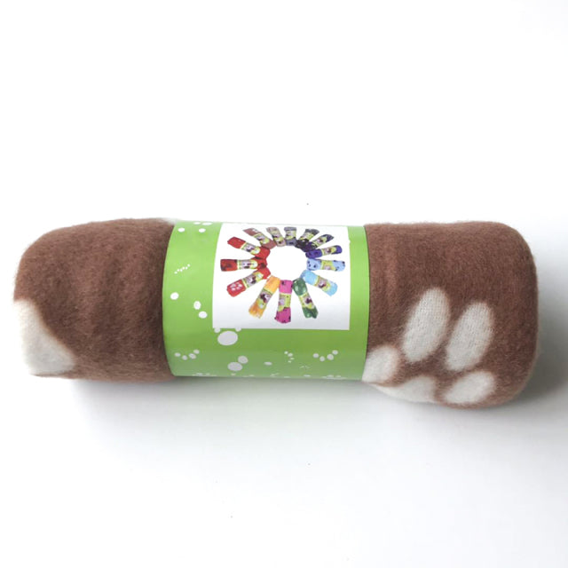 Warm Soft Dog Blanket Paw Print