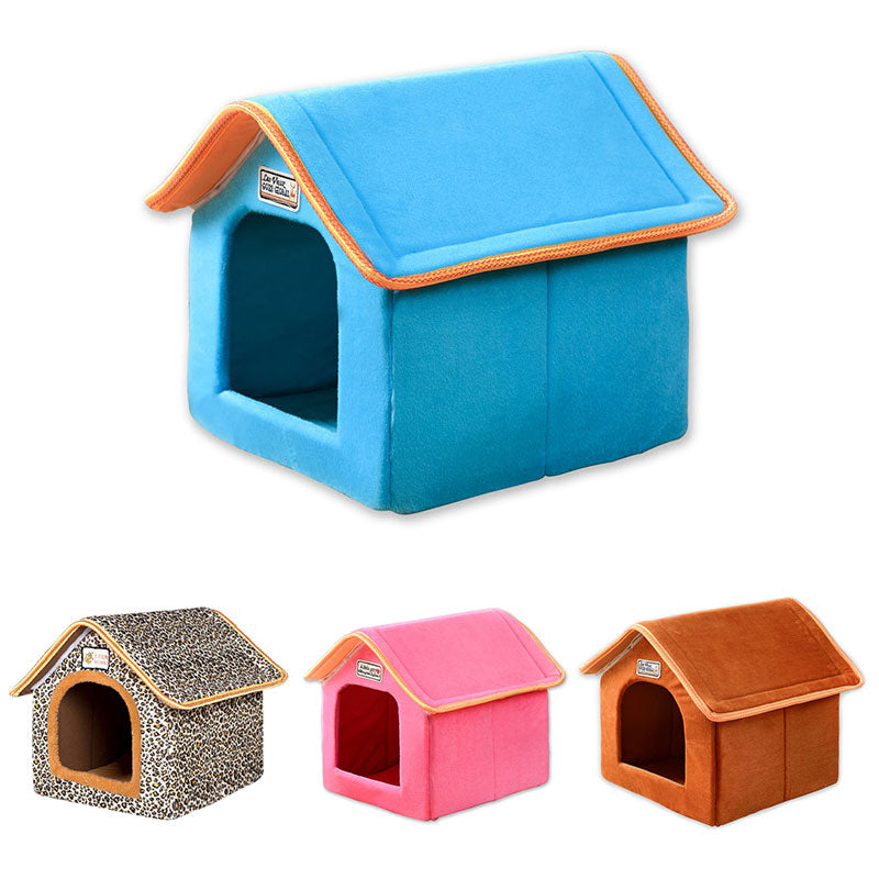 Pet House Foldable Bed With Soft Cushion