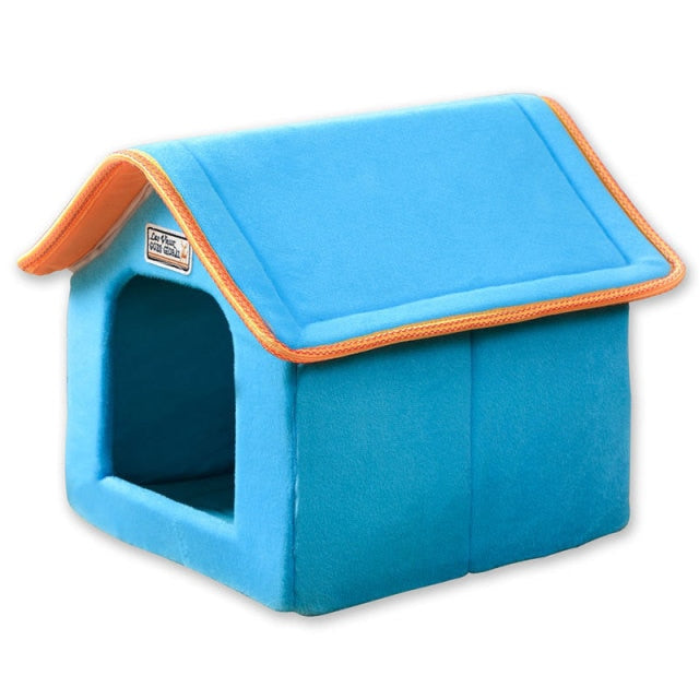 Pet House Foldable Bed With Soft Cushion
