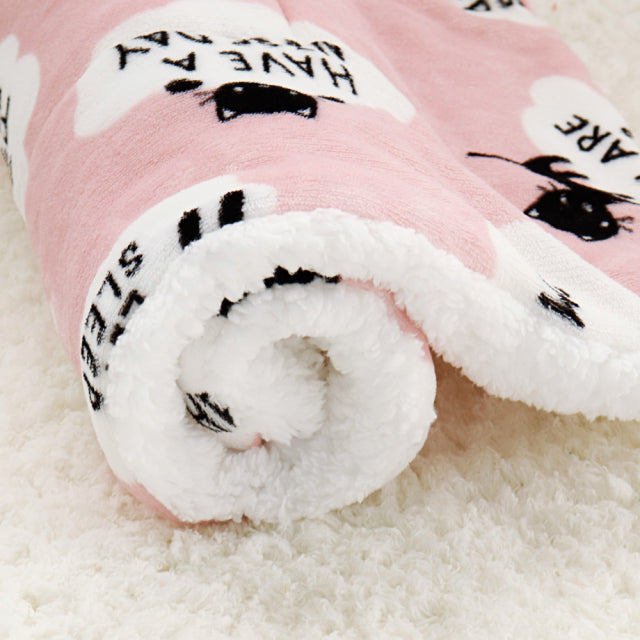 Fleece Cat Bed Mat Pet Bed Blanket