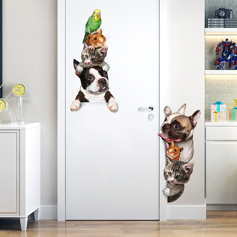 Cartoon Animals 3D Wall Sticker
