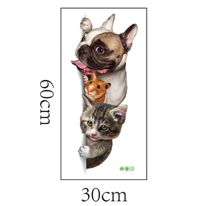 Cartoon Animals 3D Wall Sticker