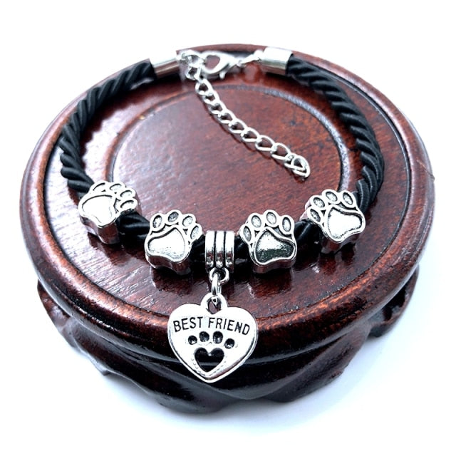 Dog Paw Charm Bracelet for Pet Lovers