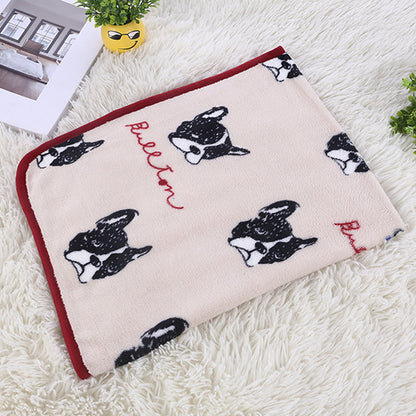 Dog Soft Coral Fleece Blankets Winter