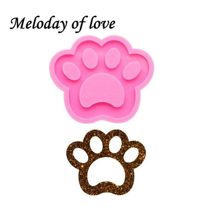 Shiny Love Bear paw molds for keychains