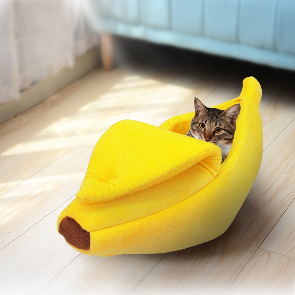 Cute Banana Bed House Pet Cushion
