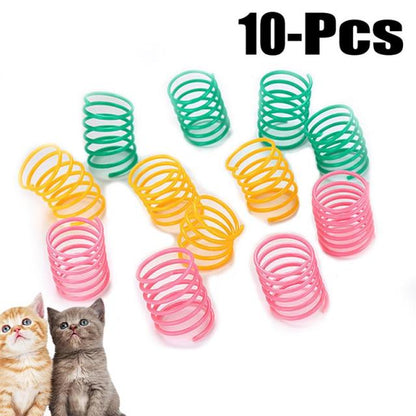 Cute Cat Spring Toys Wide Durable Gauge