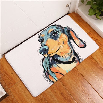 Modern flannel mats Lovely Dog Printing Carpets