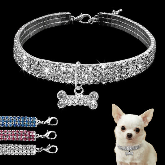 Bling Rhinestone Dog Collar Crystal