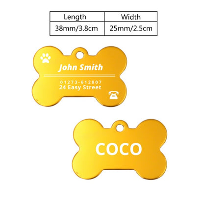 Personalized Dog ID Tags Engraved Metal Tag