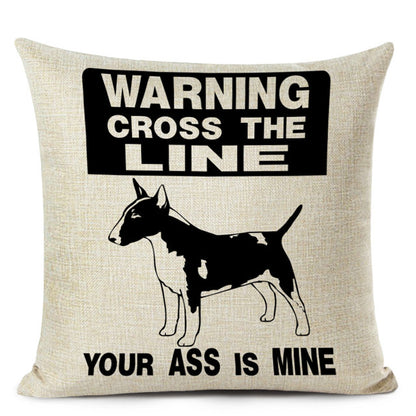 Bull Terrier Cushion Cover Cute Dog Printed