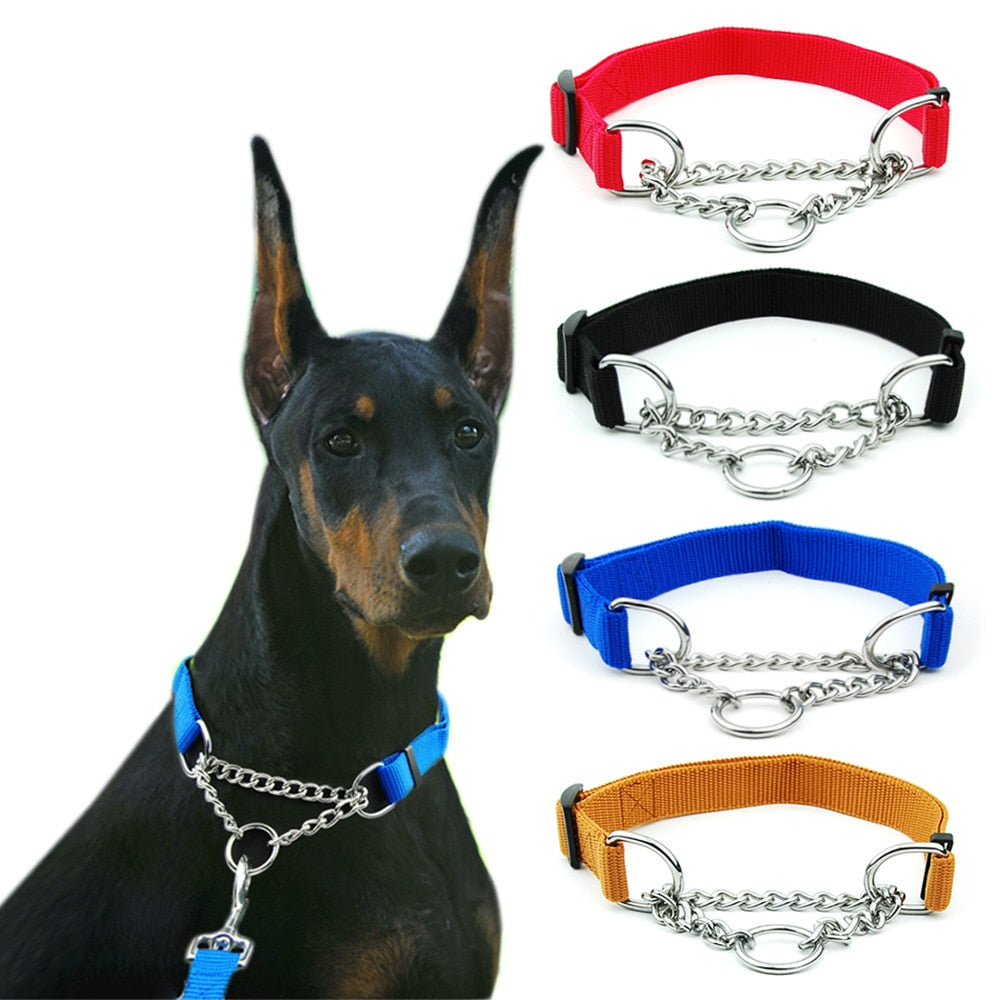 Dog Collar with Welded Link Chain