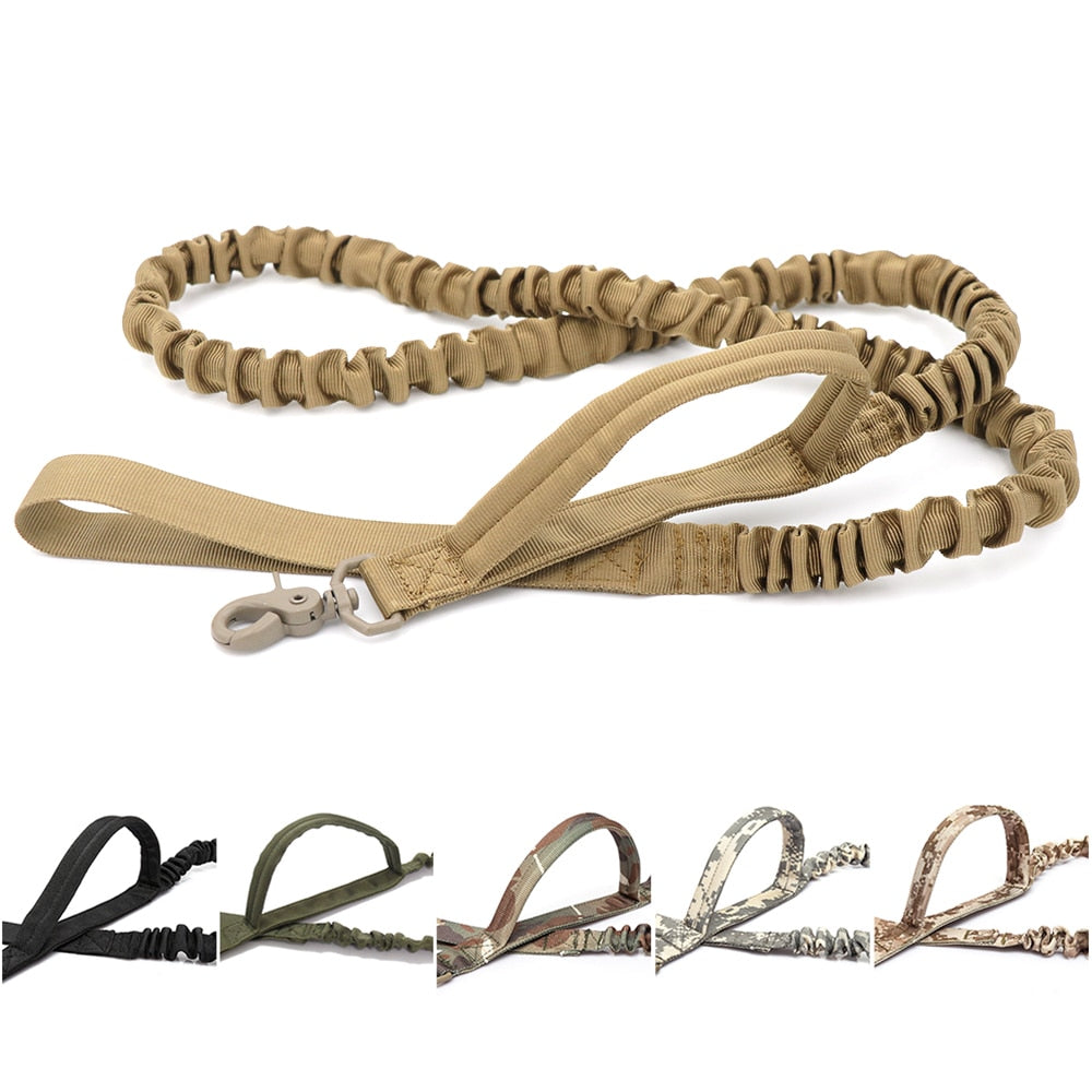 Tactical Bungee Dog Leash Elastic Leads Rope