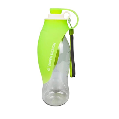 Portable Dog Water Bottle Soft Silicone Leaf Design