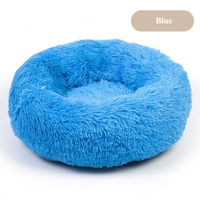 Super Soft Bed Round Washable Long Plush Bed Sofa - Dog Bed Supplies