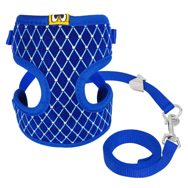 Cute Dog Harness Vest Breathable Leash