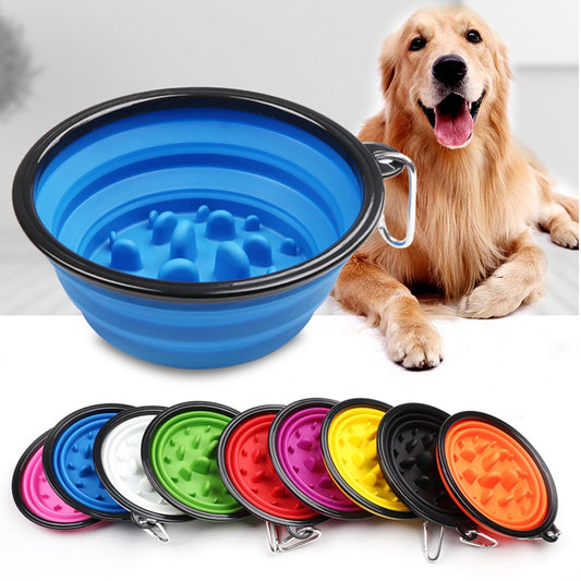 Travel Slow Food Bowl for Dogs Foldable