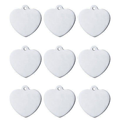 Heart Stainless Steel Dog ID Tag