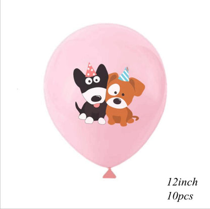 Balloons Cute Dog Banner Colorful for Dog Party