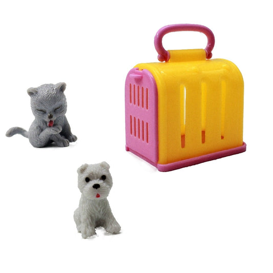Fashion Mini Doll Pets Dog Cat House