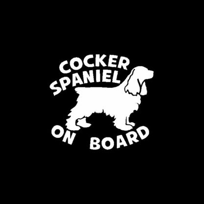 Car Sticker Spaniel on Board Dog Vinyl