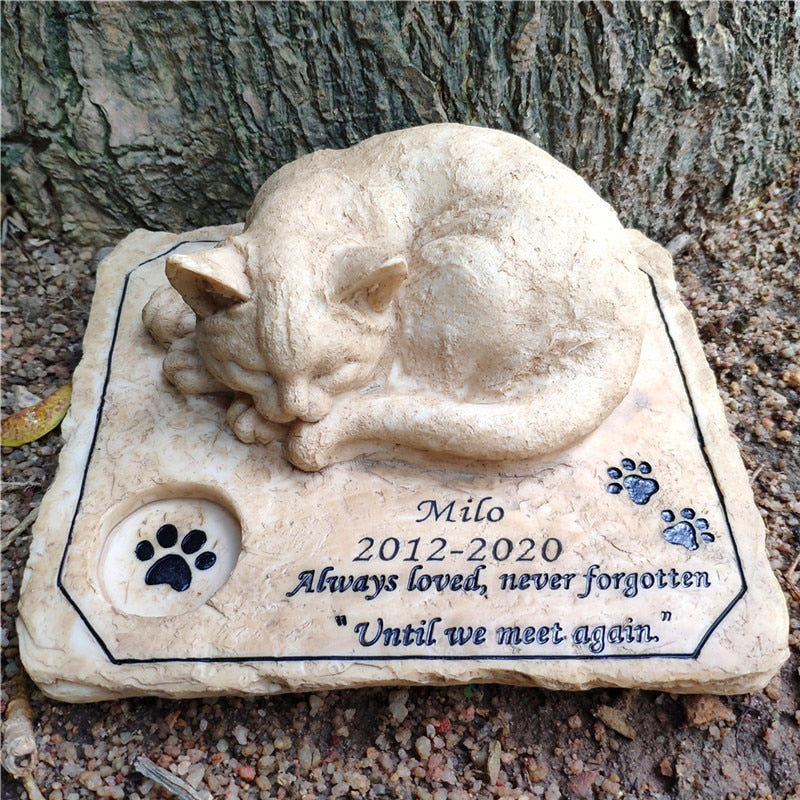 Personalizable Cat Memorial Stones