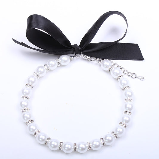 Pearls Dog Necklace Cat Collar